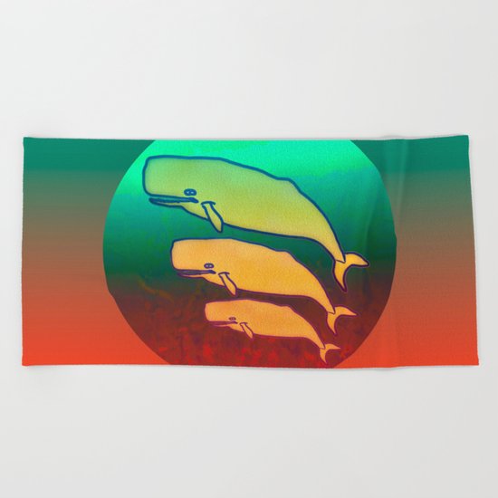 I am a Nature Lover / Whales Beach Towel