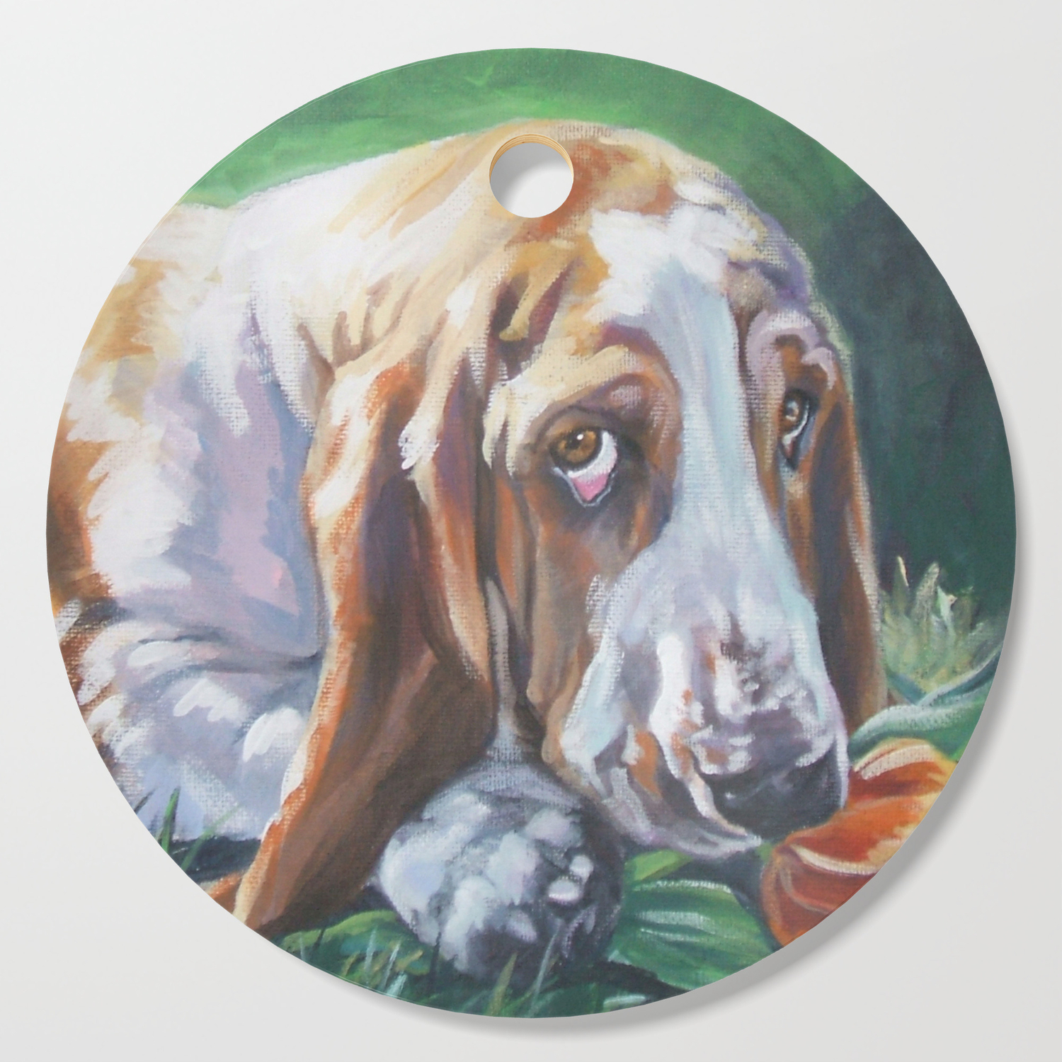 Beautiful Basset Hound Dog Portrait Art An Original Painting By