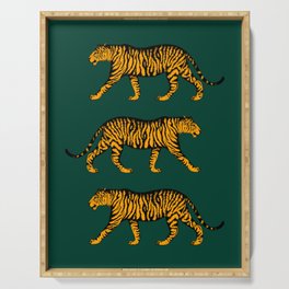 Tigers (Dark Green and Marigold) Serving Tray