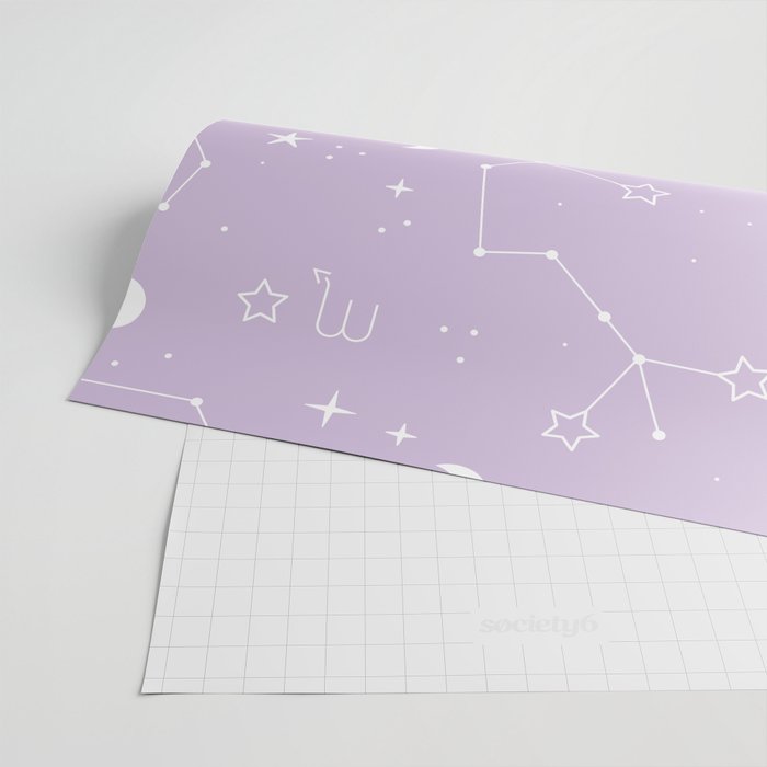 Magic Universe shooting stars and wishful eye moon sparkle and  constellation blue Wrapping Paper