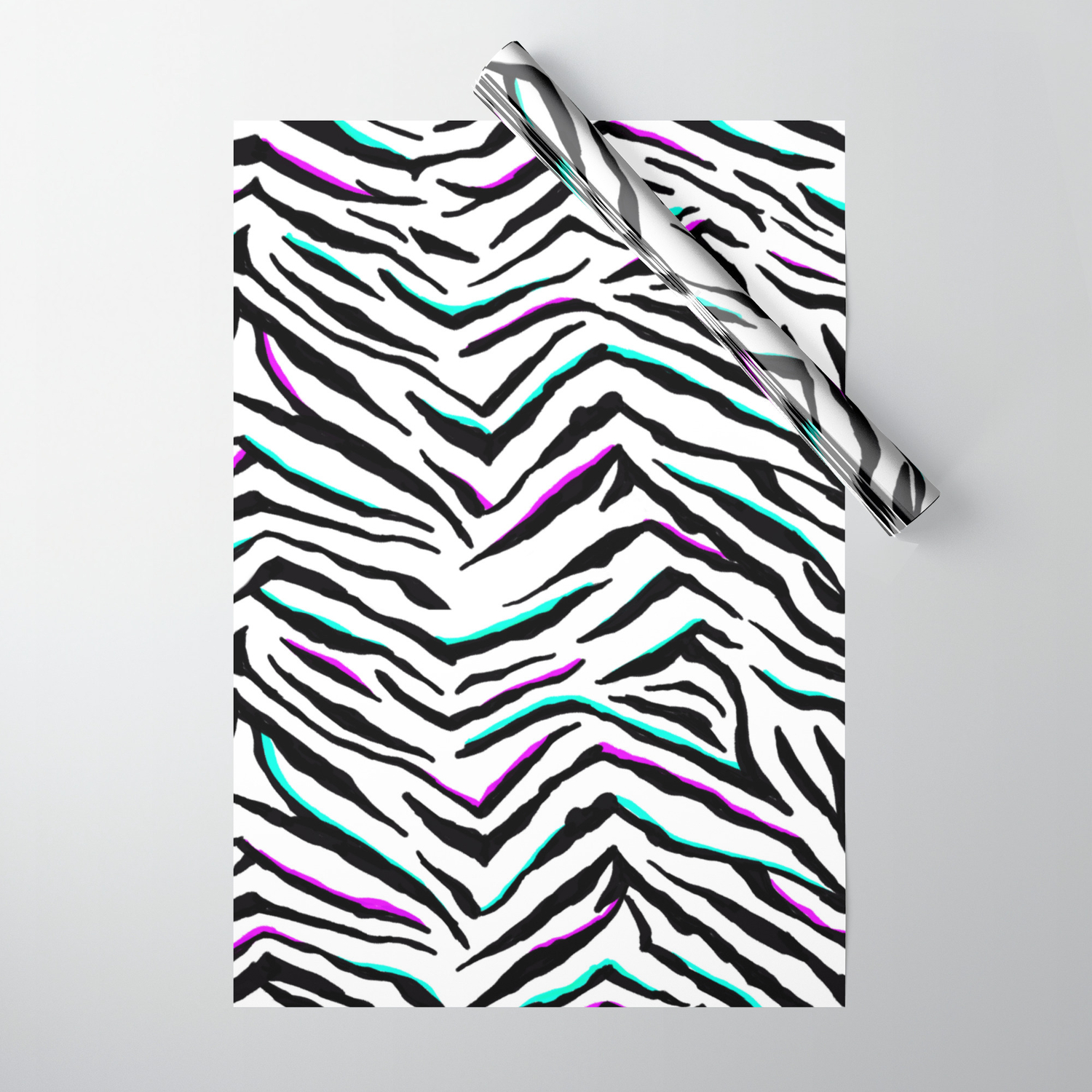 zebra wrapping paper