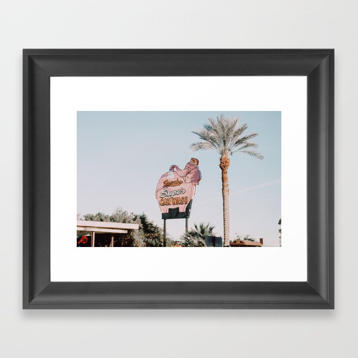 That Elephant Sign / Palm Springs Framed Art Print
