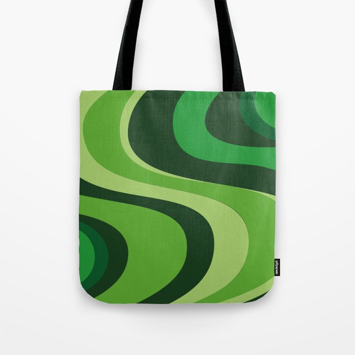 70’s Green Vibe Tote Bag