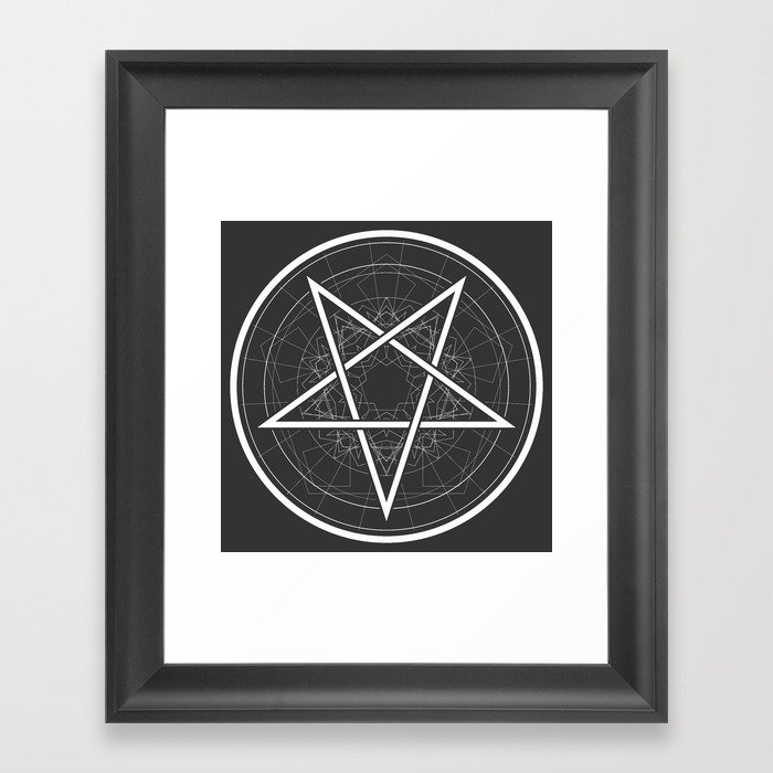 Baphomet Pentagram Star - Satanic sign Framed Art Print