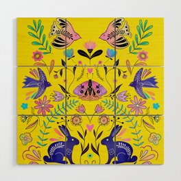 Folk Art - Happy Florals Wood Wall Art