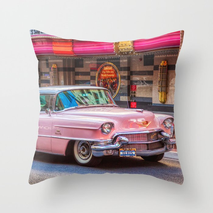 Elvis is back in town Throw Pillow
