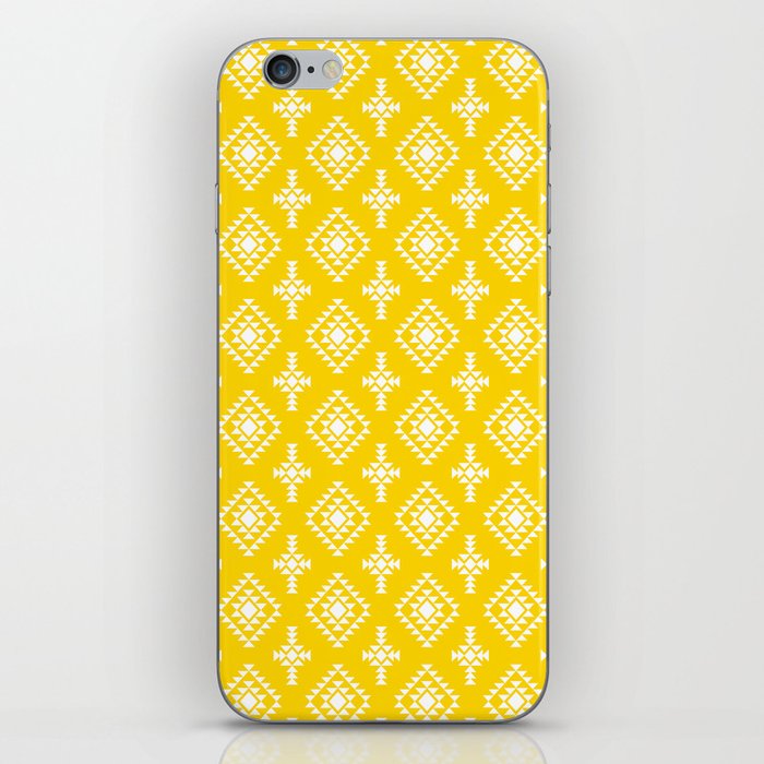 Yellow and White Native American Tribal Pattern iPhone Skin