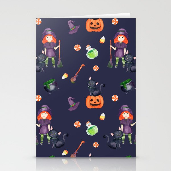 Halloween Pattern Stationery Cards