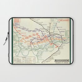Vintage London Underground Map Laptop Sleeve
