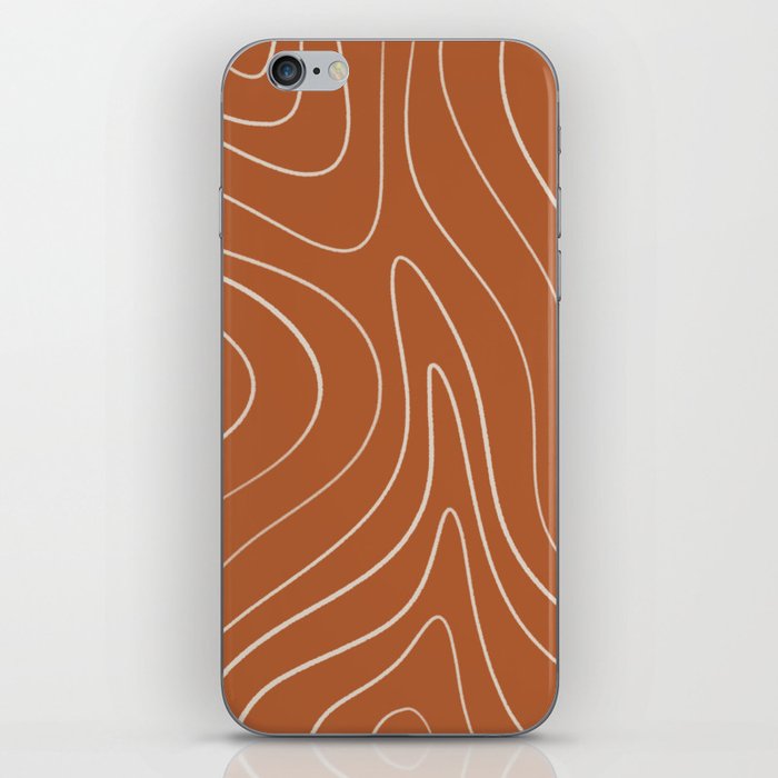 Minimalist Topographical Abstract in Clay and Putty iPhone Skin
