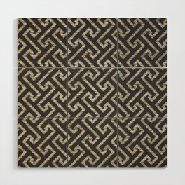 Black and White Repeat Pattern 14 Wood Wall Art