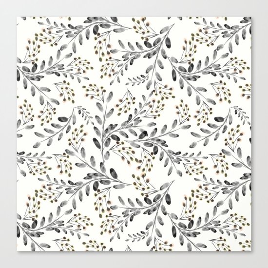 Delicate floral pattern. 1 Canvas Print