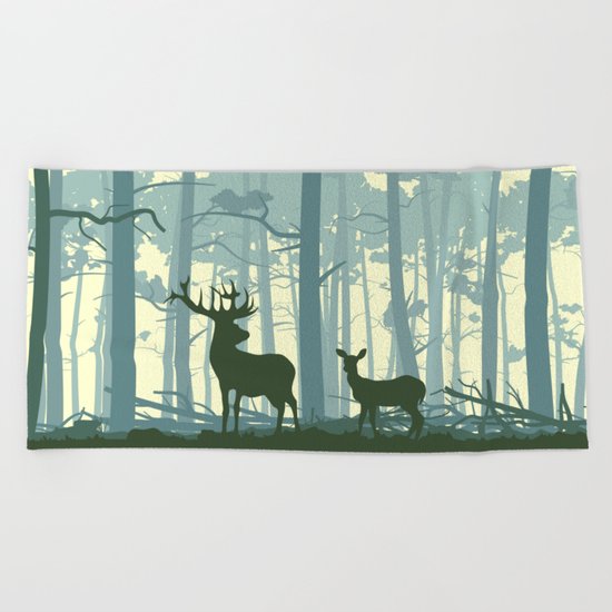 The Deers Beach Towel