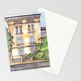 House in Cotroceni illustration Stationery Card