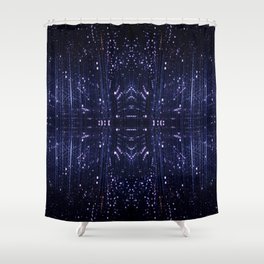 purple light curtain shimmering cyberpunk streets aesthetic abstract art print Shower Curtain
