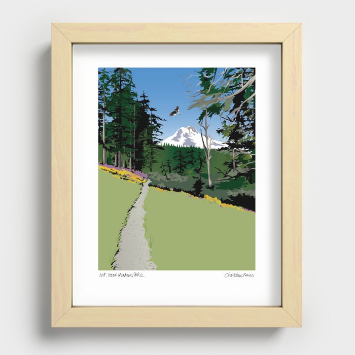 Mt Hood Meadows Recessed Framed Print