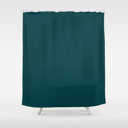 Color dark turquoise Shower Curtain