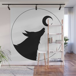Wolf silhouette Wall Mural