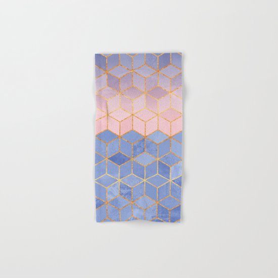 Rose Quartz & Serenity Cubes Hand & Bath Towel