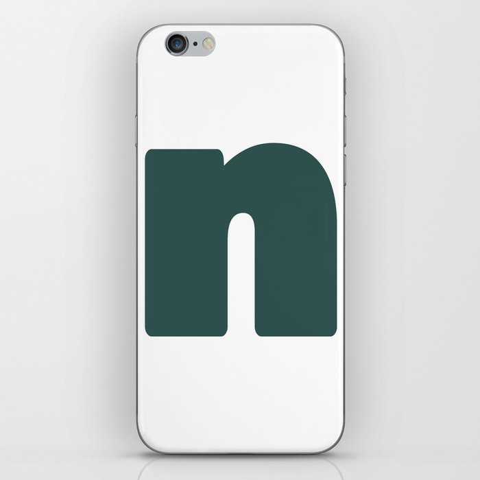 n (Dark Green & White Letter) iPhone Skin