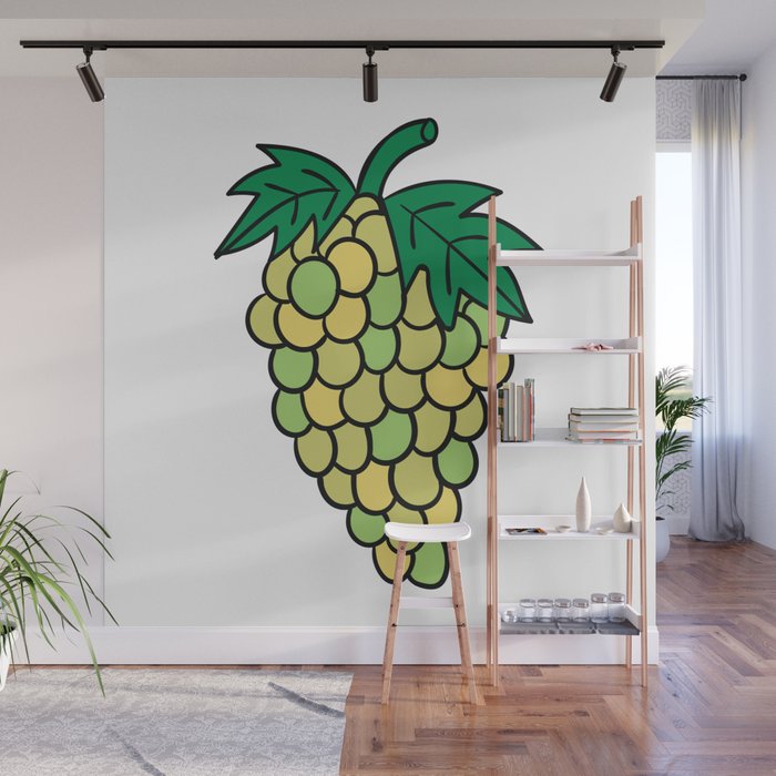 Doodle Grapes Wall Mural