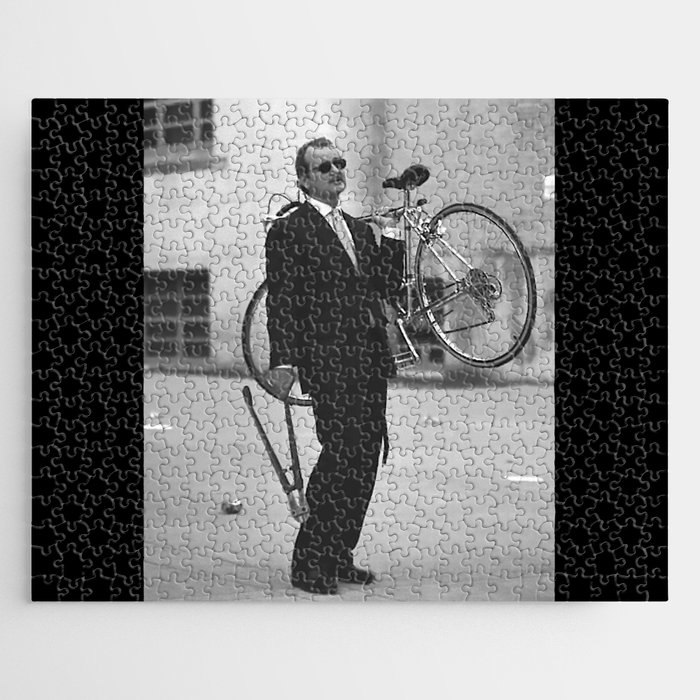 Potrait of Bike Bill F Murray Jigsaw Puzzle