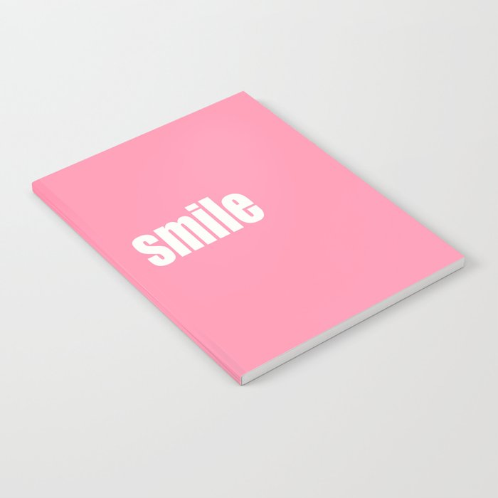 Smile with Baker-Miller Pink Color Notebook