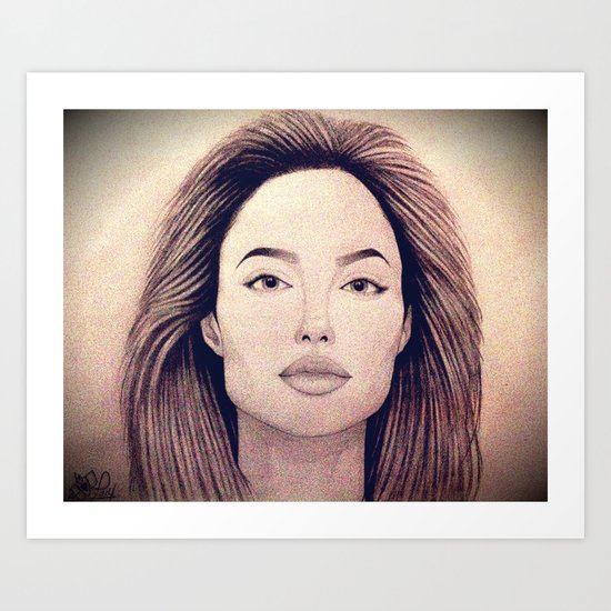 Angelina Jolie Art Print