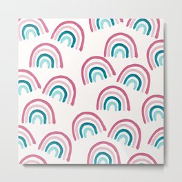 Rainbow Dream Pattern #1 (Kids Collection) #decor #art #society6 Metal Print | Home Decor, Pink Blue, Painting, Rainbows, Girl, Mermaid Style, Pattern, Interior Decor, Rainbow Arcs, Abstract 