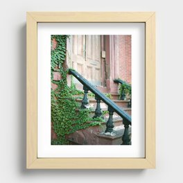 Boston Brownstone Recessed Framed Print