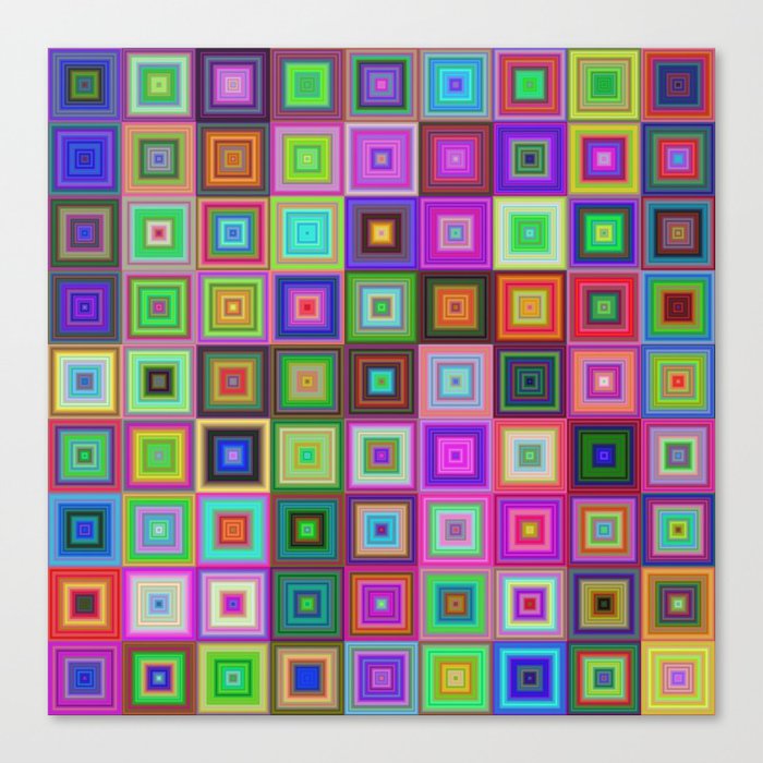 Concentric Squares Canvas Print