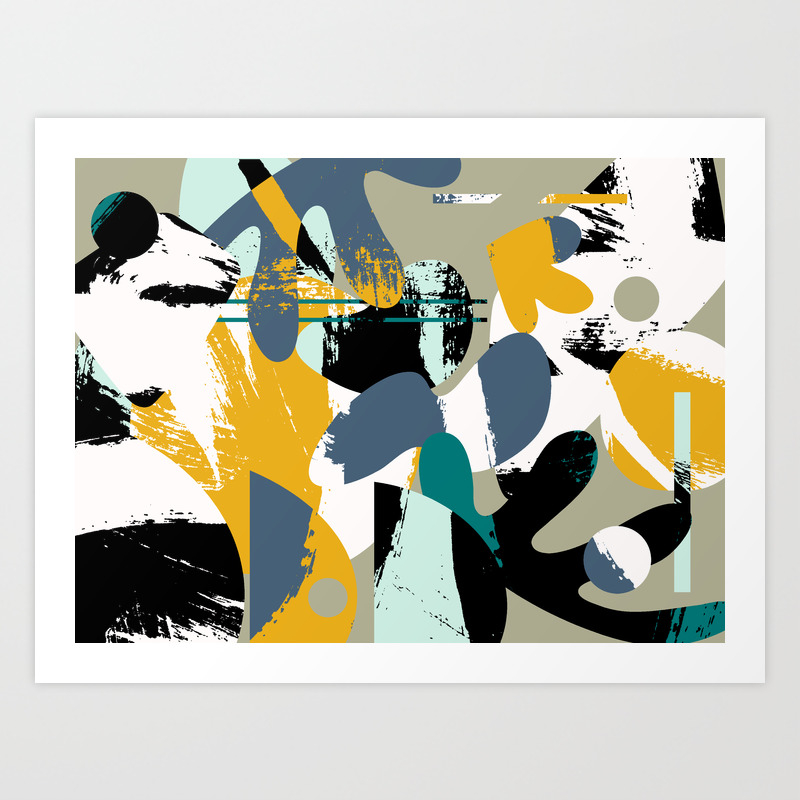 Mid Century Abstract Art Print By Nwd Art Society6
