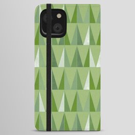 Geometric Pine - Green iPhone Wallet Case