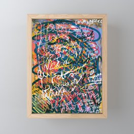 Graffiti Pop Art Writings Music by Emmanuel Signorino Framed Mini Art Print