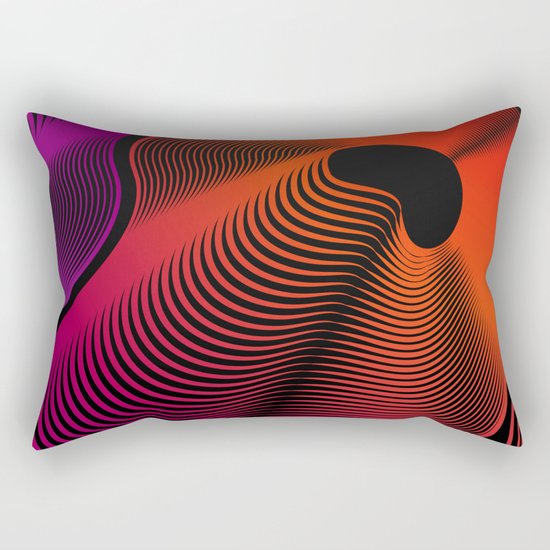 Abstract Moire Rectangular Pillow