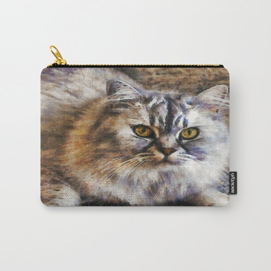 Brown Cat Carry-All Pouch