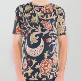 Moth and Flower William Morris #4 All Over Graphic Tee