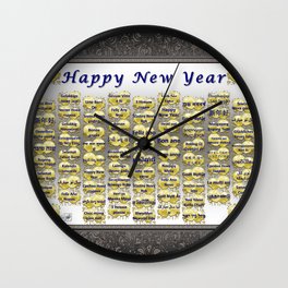 Happy New Year Wall Clock