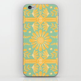 Boho Florals Yellow and Sage iPhone Skin