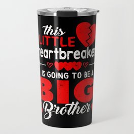 Brother Baby Reveal Hearts Day Valentines Day Travel Mug