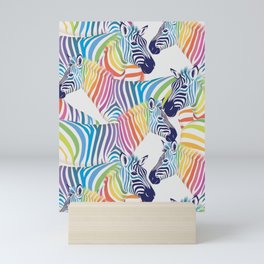 Rainbow Pride Zebras Mini Art Print