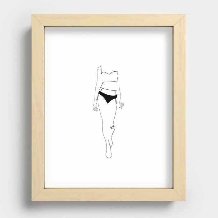 Walking In The Lingerie Recessed Framed Print