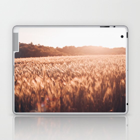Grain field during golden hour in the Dordogne | Nature | France | Thenon Laptop & iPad Skin
