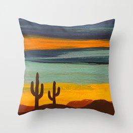 Saguaro Sunset Throw Pillow