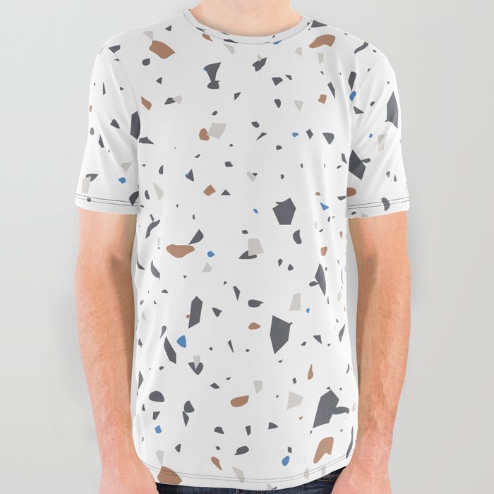 Terrazzo Tile Seamless Pattern All Over Graphic Tee