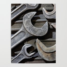 Group of old wrenches Poster