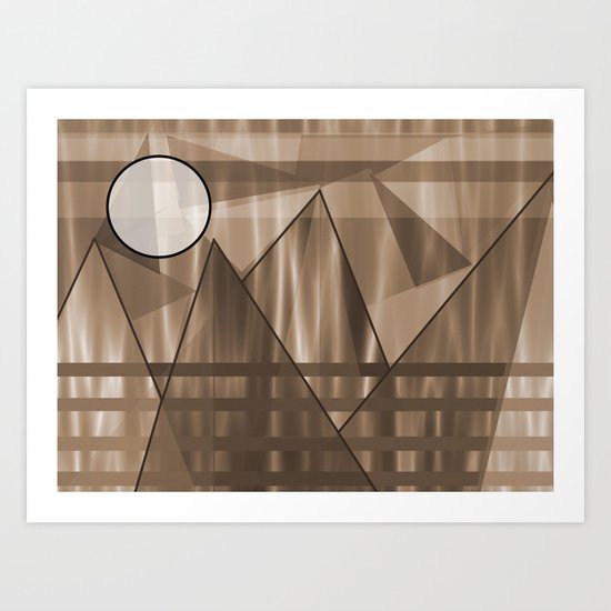 Sepia Landscape Art Print