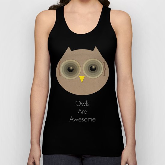 Owls Are Awesome Unisex Tank Top