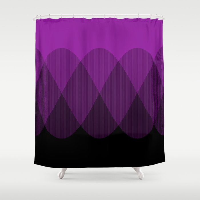 Purple To Black Ombre Signals 2 Shower Curtain By Anjchang