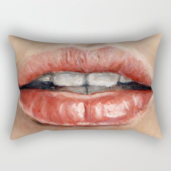 Lips Rectangular Pillow